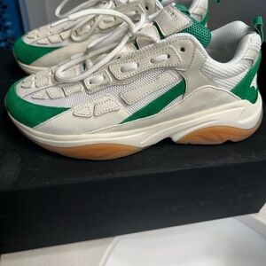AMIRI Green and White Sneakers